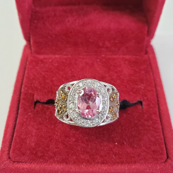 Jewelry - Watch Video / Sterling Silver 925 Pink Sapphire Ring